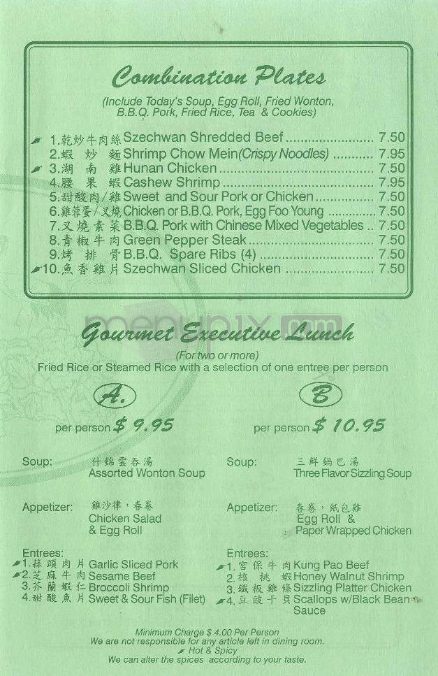 Spring Garden Restaurant - Pasadena, CA menu_pic