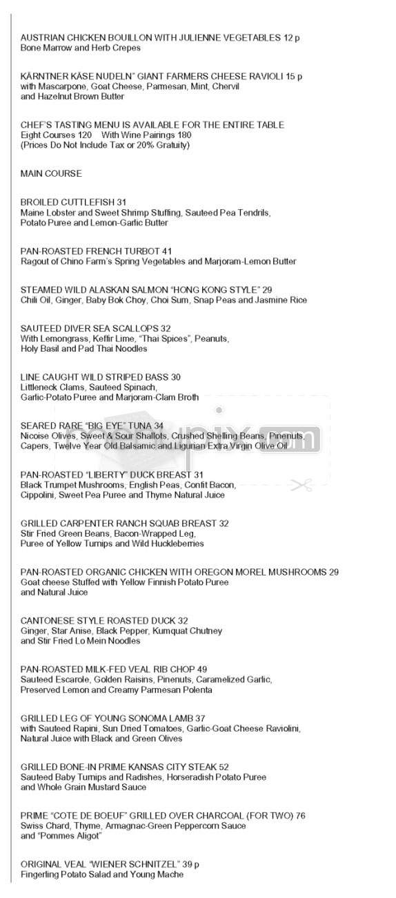 Spago - Beverly Hills, CA menu_pic