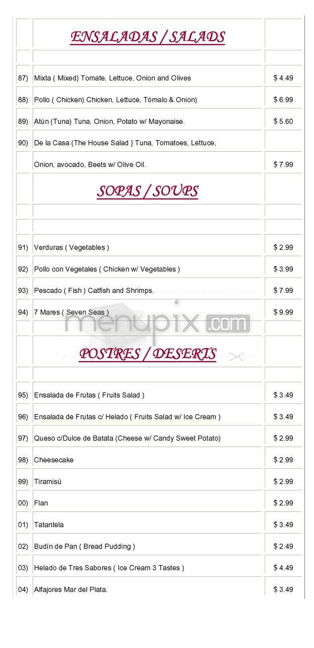 Spain - Los Angeles, CA menu_pic