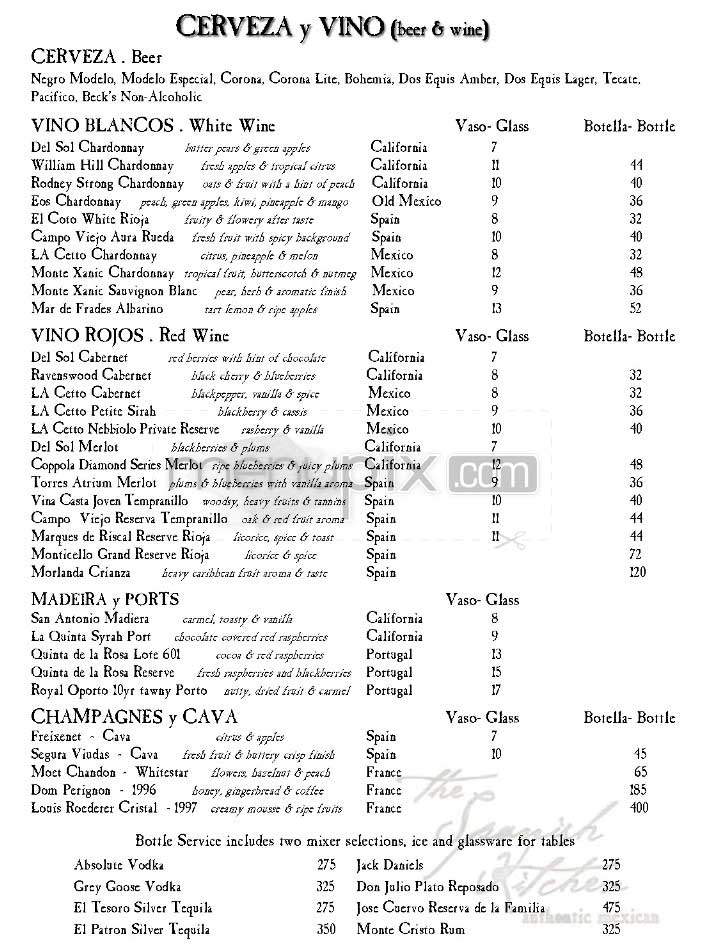 Spanish Kitchen - West Hollywood, CA menu_pic