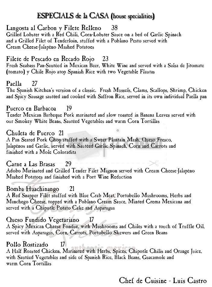 Spanish Kitchen - West Hollywood, CA menu_pic