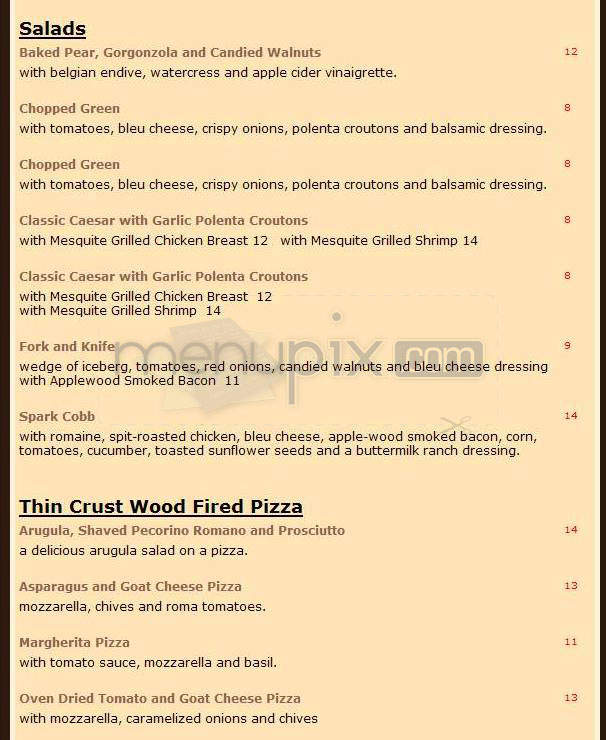 Spark Woodfire Grill - Studio City, CA menu_pic