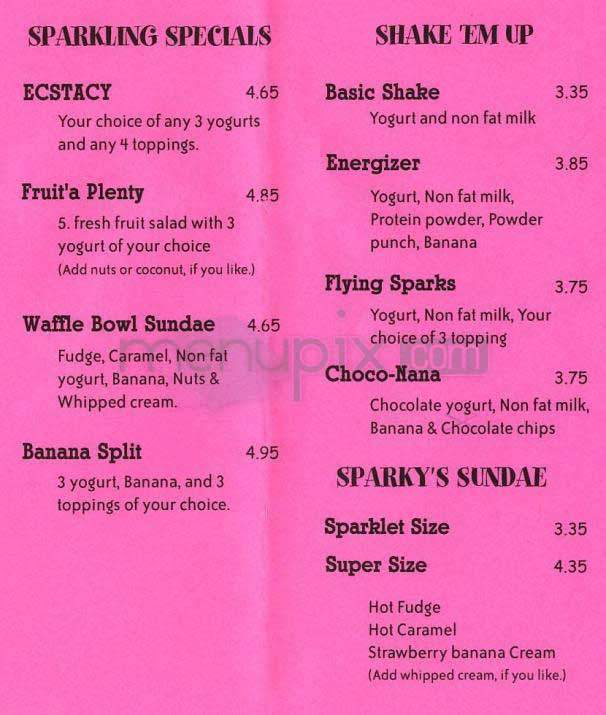Sparky's - Santa Monica, CA menu_pic