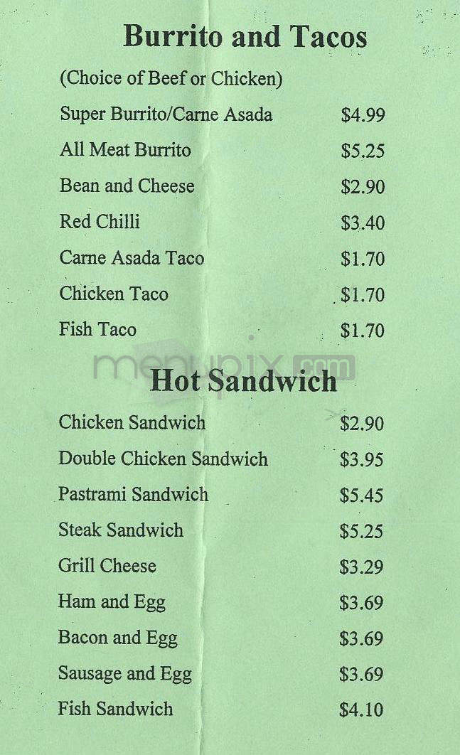 Super Burger - Pasadena, CA menu_pic