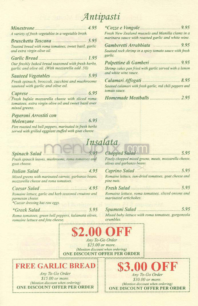Spumoni - Sherman Oaks, CA menu_pic