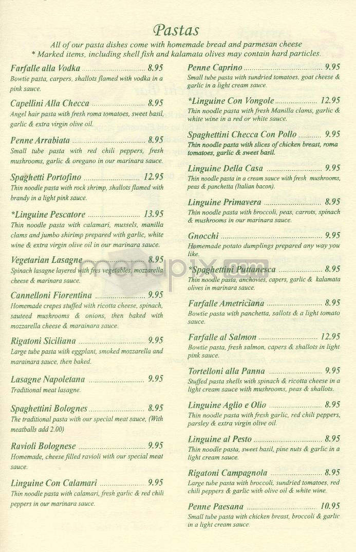 Spumoni - Sherman Oaks, CA menu_pic