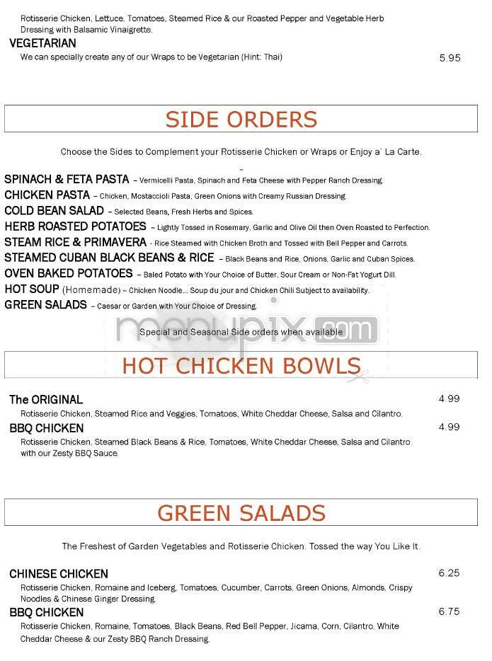 Star Chicken - Los Angeles, CA menu_pic