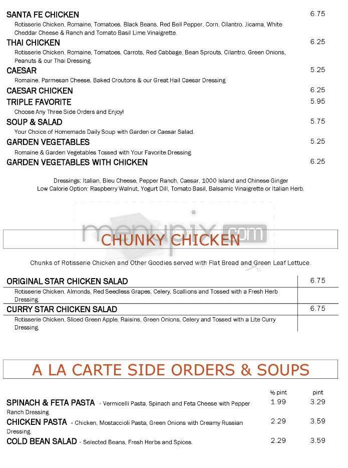Star Chicken - Los Angeles, CA menu_pic
