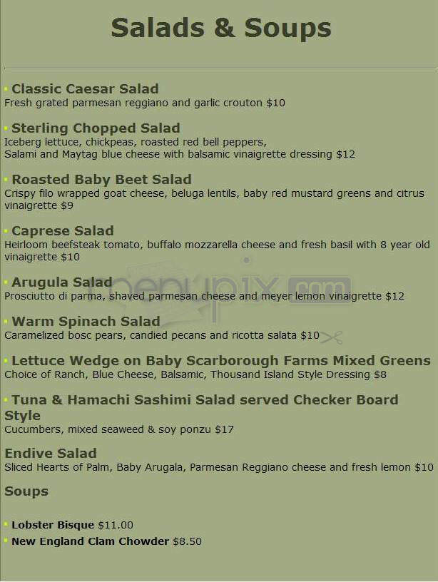 Sideways Lounge - Hollywood, CA menu_pic