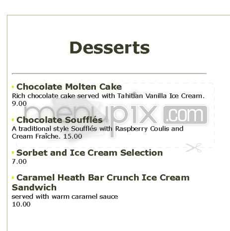Sterling Steakhouse - Los Angeles, CA menu_pic