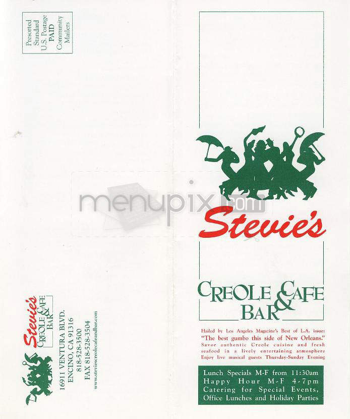 Stevie's Creole Cafe & Bar - Encino, CA menu_pic