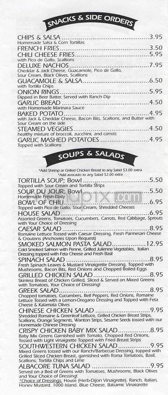 Sunset Bar & Grill - Santa Monica, CA menu_pic