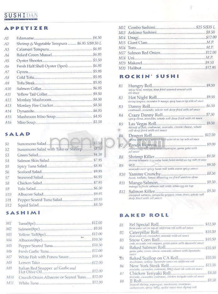 Sushi Dan-Rockin' Sushi - West Hollywood, CA menu_pic