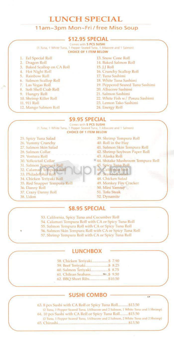 Sushi Dan-Rockin' Sushi - West Hollywood, CA menu_pic