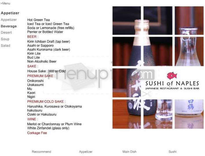 Sushi Of Naples - Pasadena, CA menu_pic