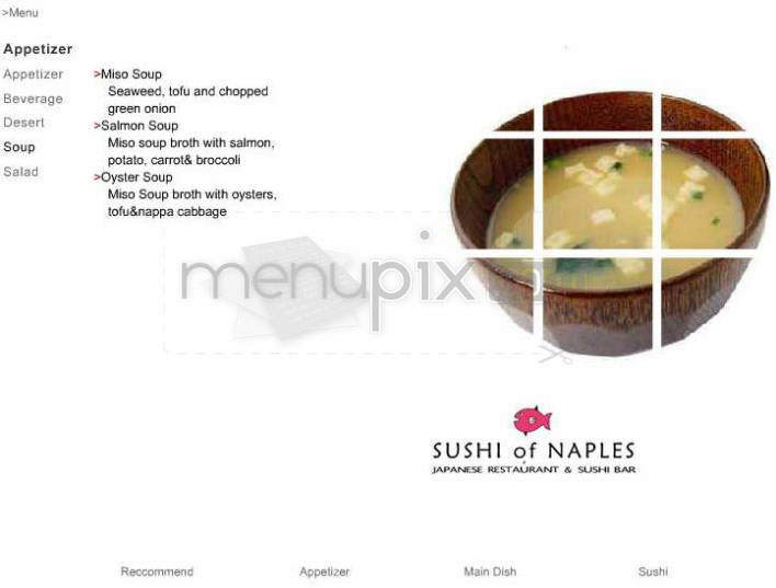 Sushi Of Naples - Pasadena, CA menu_pic