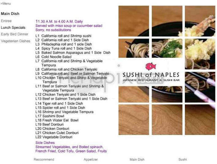 Sushi Of Naples - Pasadena, CA menu_pic