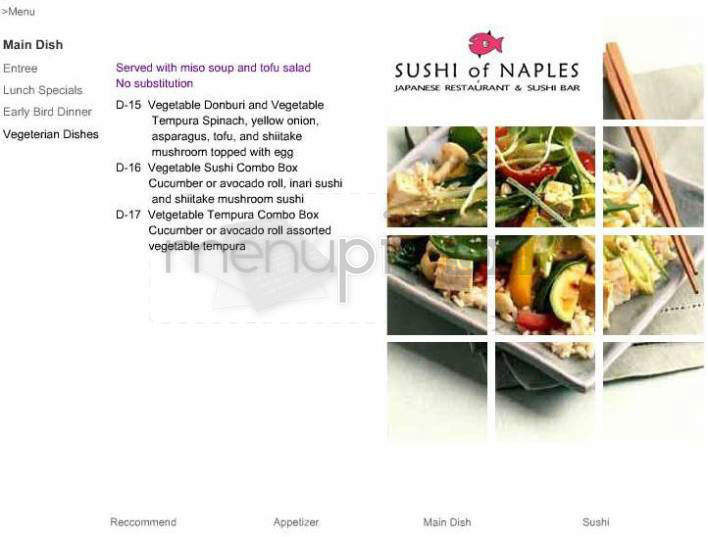 Sushi Of Naples - Pasadena, CA menu_pic
