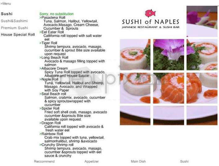 Sushi Of Naples - Pasadena, CA menu_pic