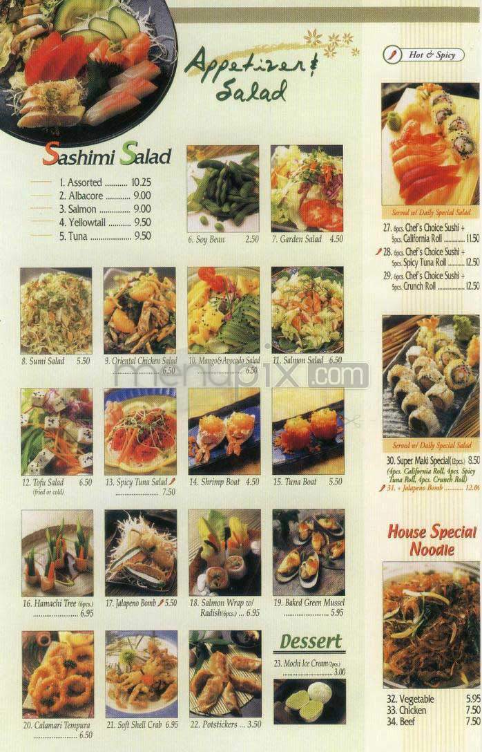 Sushi Q - Los Angeles, CA menu_pic