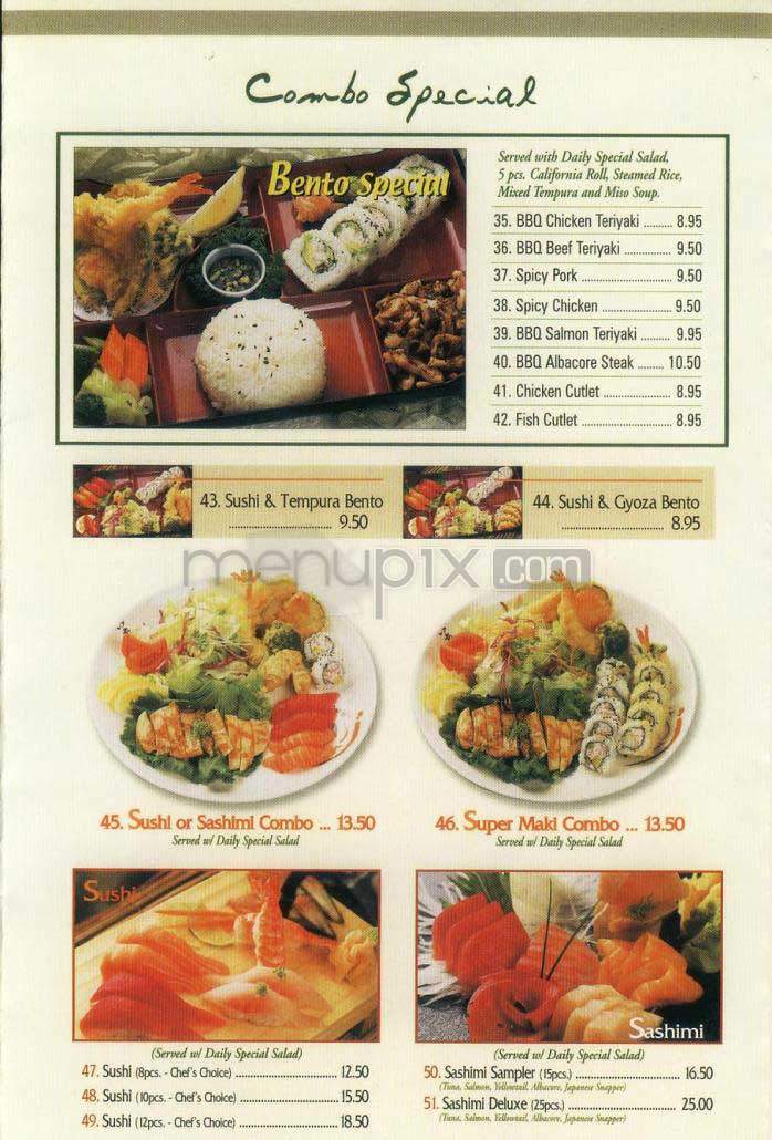 Sushi Q - Los Angeles, CA menu_pic