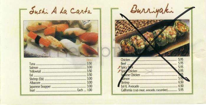 Sushi Q - Los Angeles, CA menu_pic