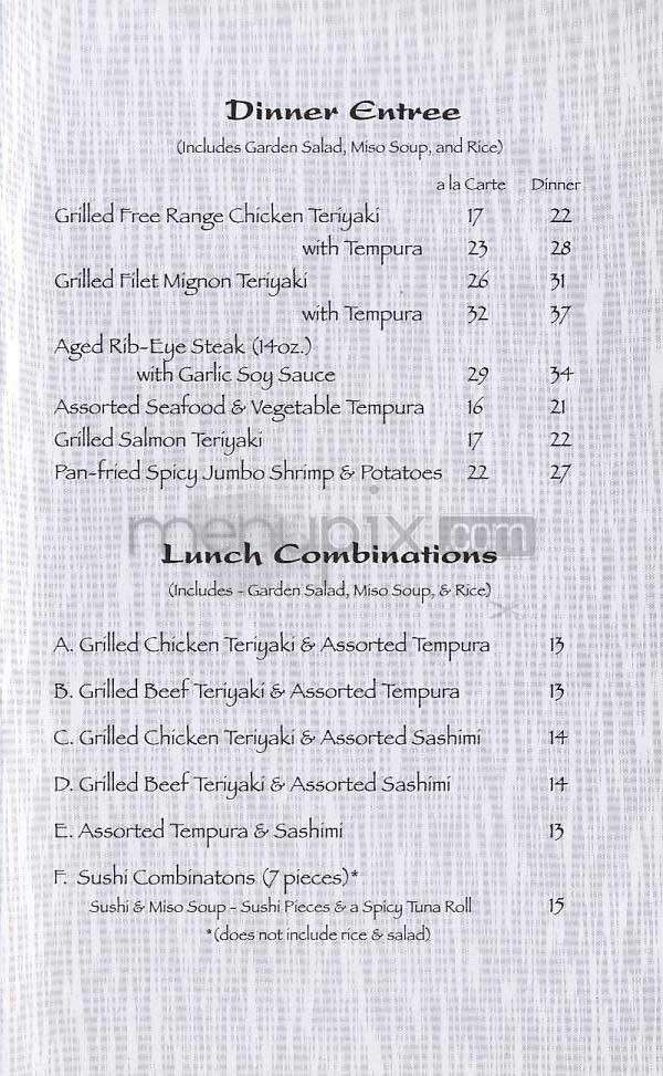Sushi Roku - Santa Monica, CA menu_pic