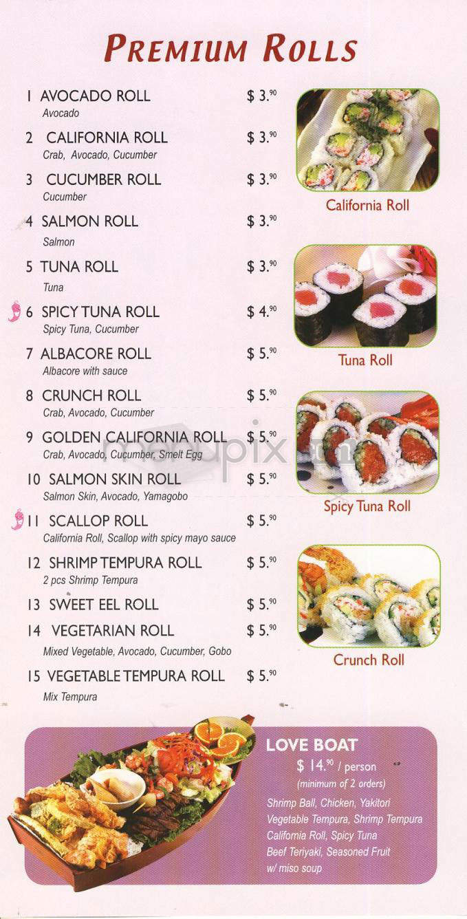 Sushi & Teri - Los Angeles, CA menu_pic