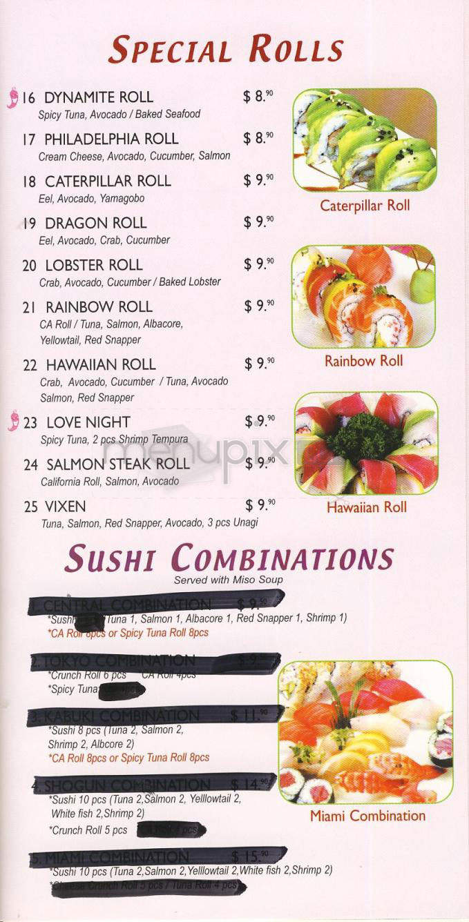 Sushi & Teri - Los Angeles, CA menu_pic