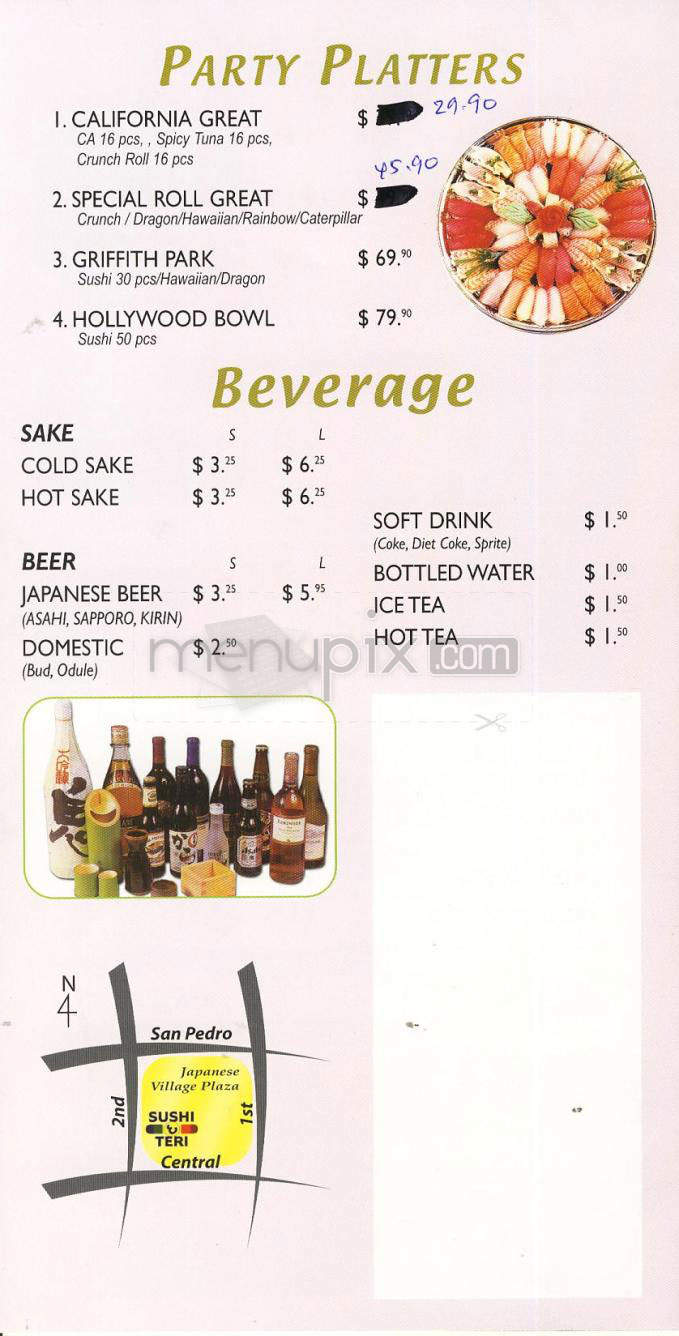 Sushi & Teri - Los Angeles, CA menu_pic