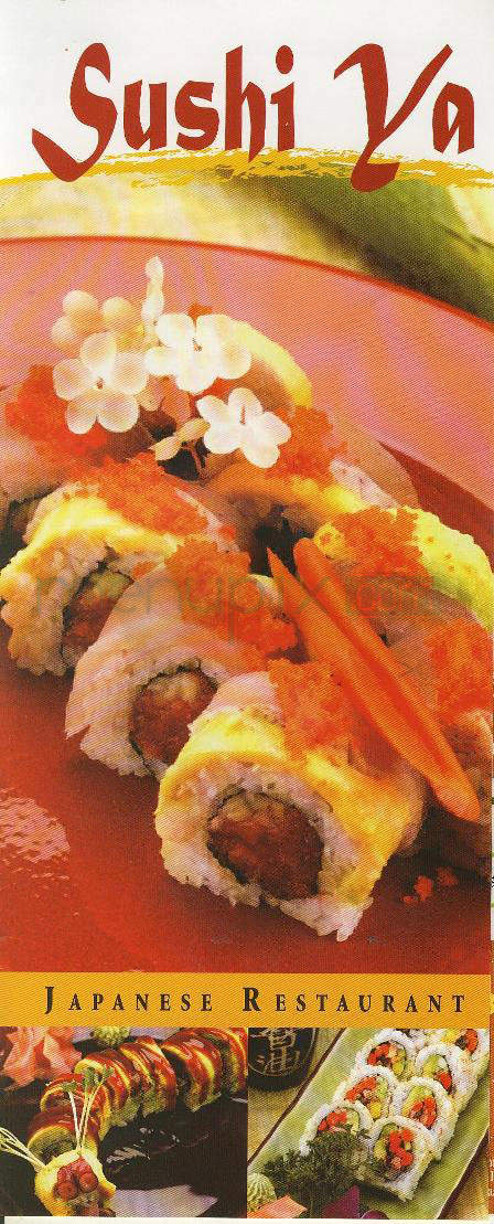 Sushi Ya - Pasadena, CA menu_pic