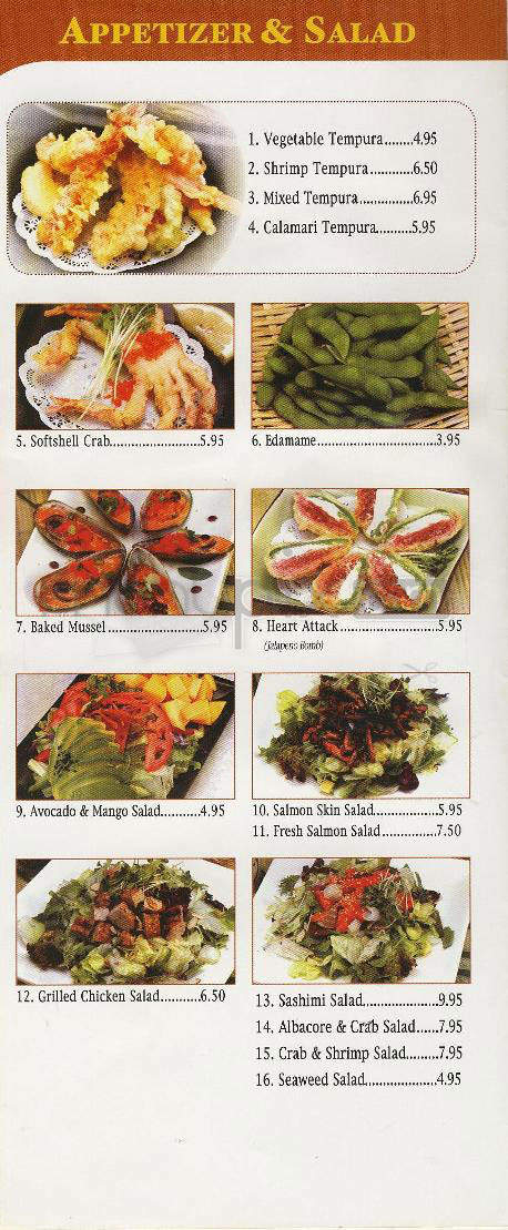 Sushi Ya - Pasadena, CA menu_pic