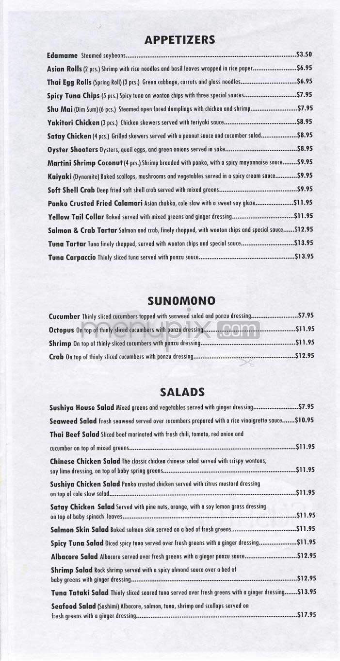 Sushi Ya - West Hollywood, CA menu_pic