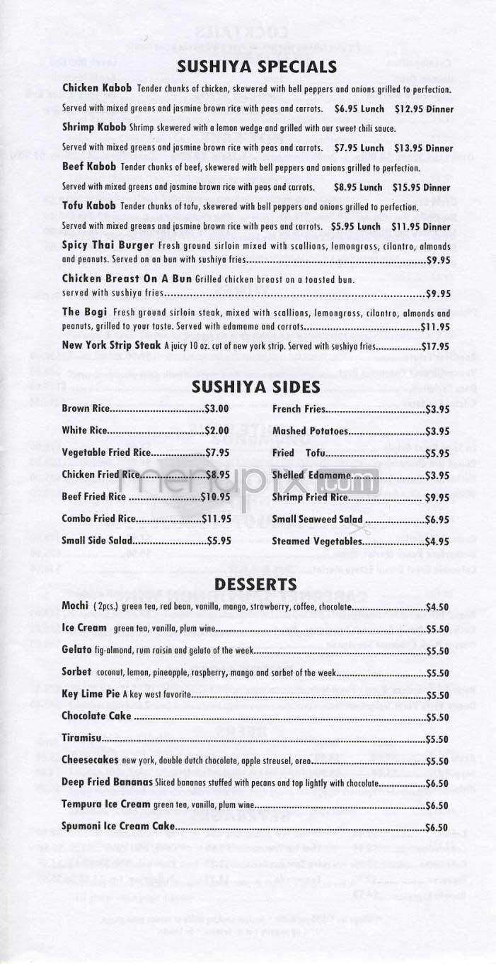 Sushi Ya - West Hollywood, CA menu_pic