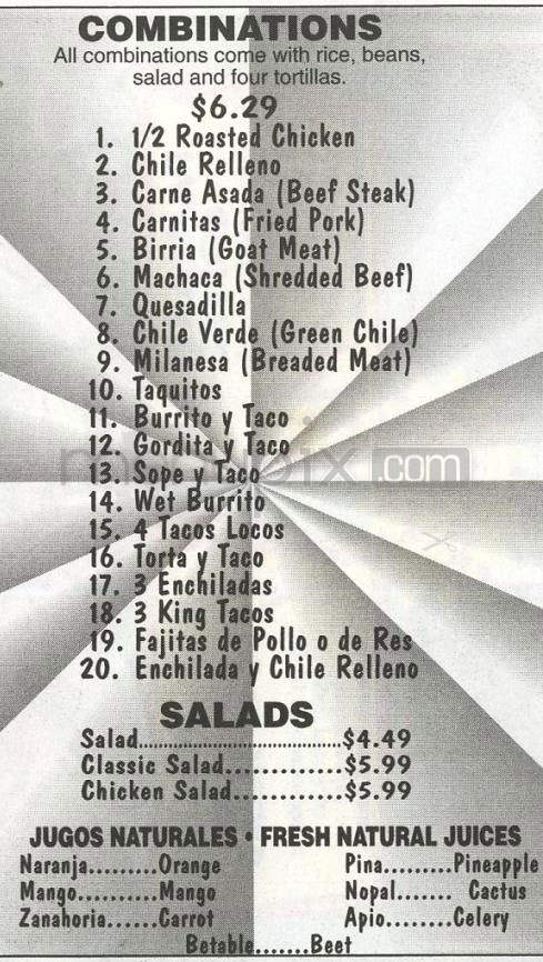 Taco Loco - North Hollywood, CA menu_pic