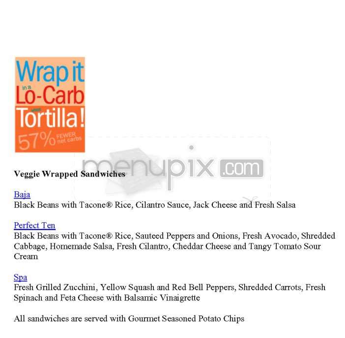 Tacone Wraps - Los Angeles, CA menu_pic