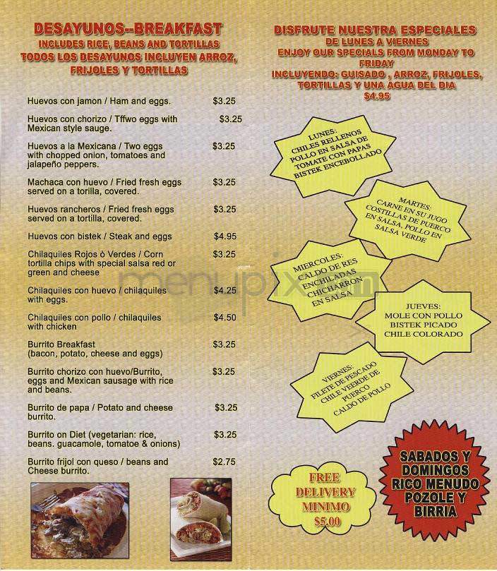 Tacos y Tortas Guadalajara - Los Angeles, CA menu_pic