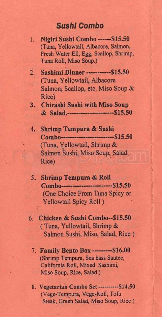 Takanawa Sushi - Los Angeles, CA menu_pic