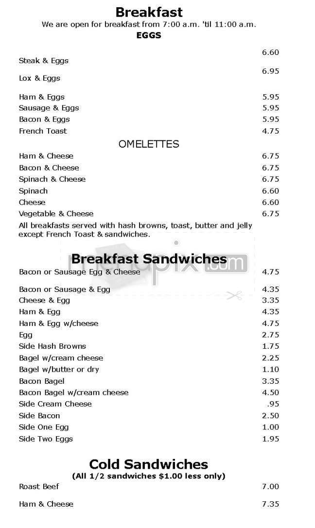 Take Ten Deli - Sherman Oaks, CA menu_pic