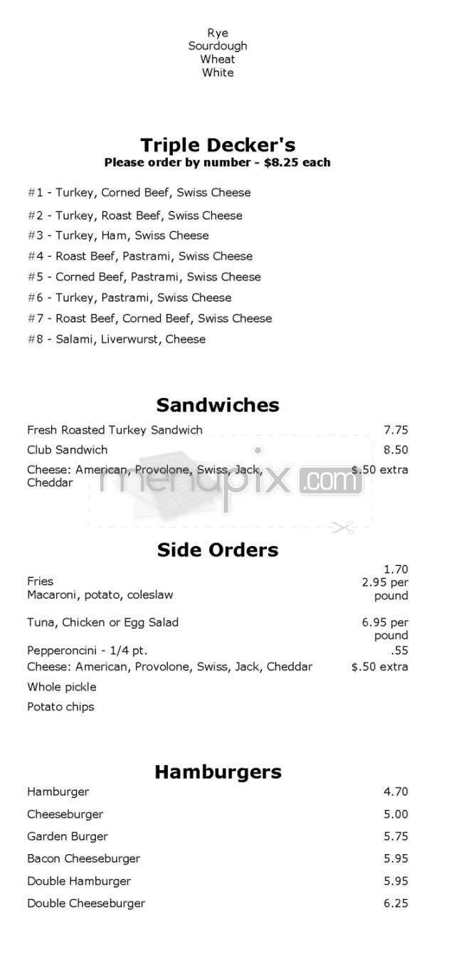 Take Ten Deli - Sherman Oaks, CA menu_pic