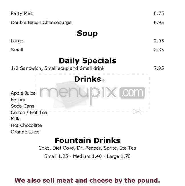 Take Ten Deli - Sherman Oaks, CA menu_pic