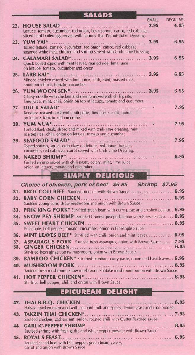 Takzin Thai - Tarzana, CA menu_pic
