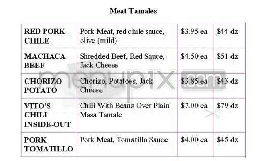 Tamara's Tamale - Los Angeles, CA menu_pic