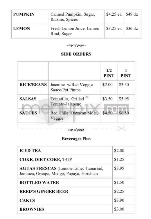 Tamara's Tamale - Los Angeles, CA menu_pic