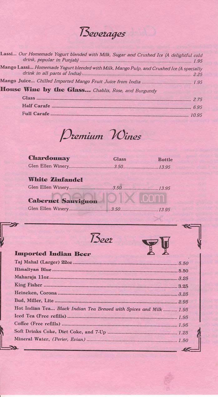 Tandoor-India - Santa Monica, CA menu_pic