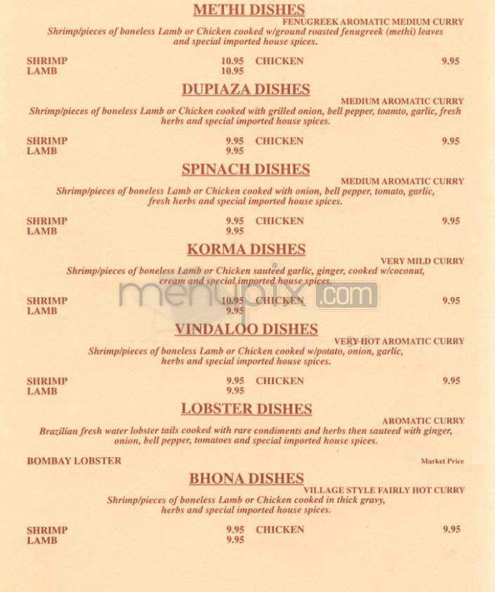 Tandoori Nights - West Hollywood, CA menu_pic