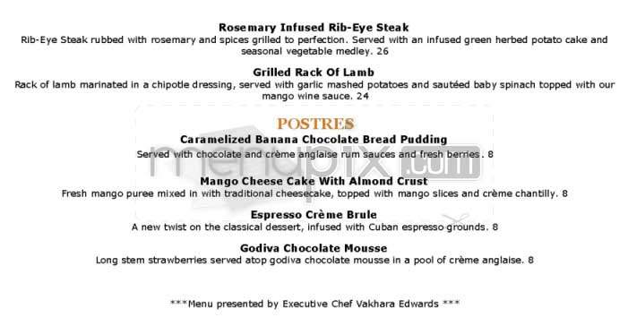 Tangerine - West Hollywood, CA menu_pic