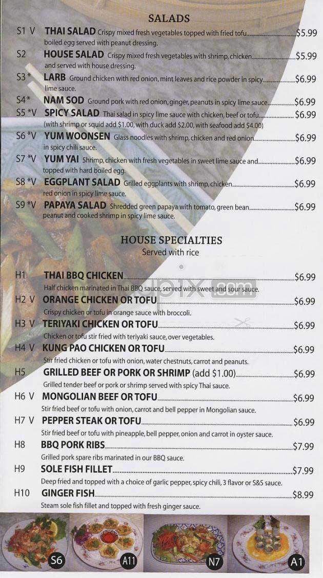 Tangy Thai - West Hollywood, CA menu_pic