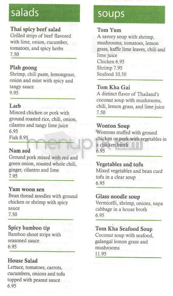 Tara Thai Cafe - Redondo Beach, CA menu_pic