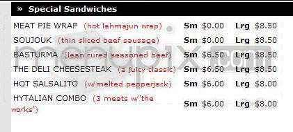 Tarzana Armenian Deli - Studio City, CA menu_pic